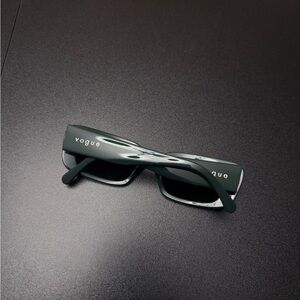 Vogue Hailey Bieber Stylish Green Sunglasses